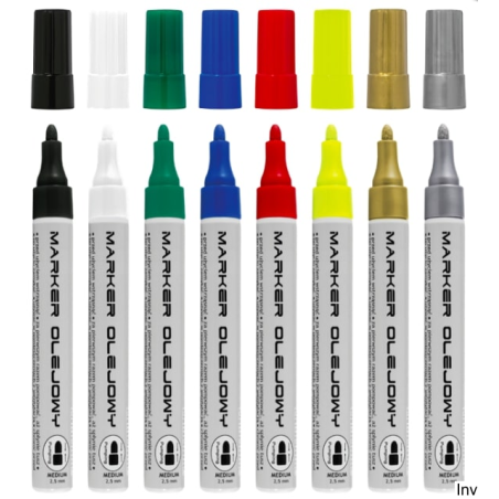 Marker olejowy Toma ECONOMY, fibrowa końcówka 2,5 mm, niebieski TO-420