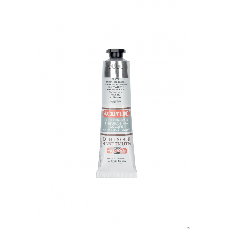 Farba akrylowa KOH-I-NOOR ACRILIC 40ml srebrna