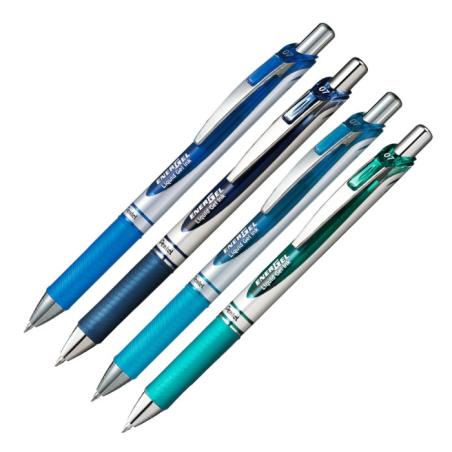 Pióro kulkowe Pentel EnerGel 0,7 mm, zestaw 4 kolorów Błękitne Ukojenie BL77-ST4CACSSPL