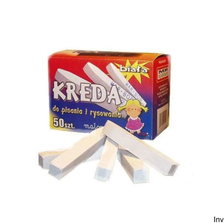 Kreda szkolna biała 50 sztuk B4 Mar Bor