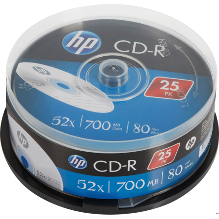 Płyta CD-R HP 700MB 52X (25 sztuk) w opakowaniu CAKE box