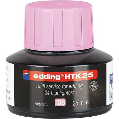 Stacja uzupełniająca E-HTK 25 do zakreślaczy EDDING, pastelowy różowy - 1