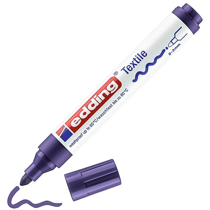 PAKIET Marker tekstylny e-4500 EDDING, 2-3 mm, fioletowy