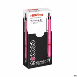 Ołówek automatyczny Rotring Visuclick 2B 0,7 mm różowy, opakowanie 12 sztuk