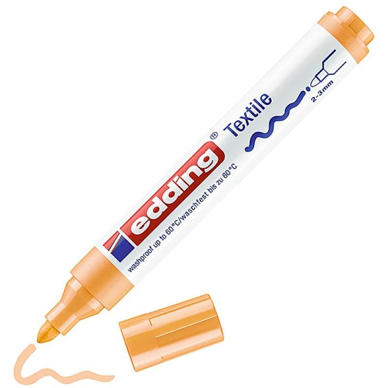 PAKIET Marker tekstylny e-4500 EDDING, 2-3 mm, jasnopomarańczowy