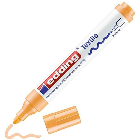 PAKIET Marker tekstylny e-4500 EDDING, 2-3 mm, jasnopomarańczowy