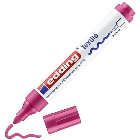 PAKIET Marker tekstylny e-4500 EDDING, 2-3 mm, karminowy