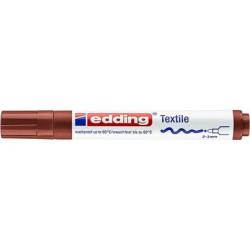 PAKIET Marker tekstylny e-4500 EDDING, 2-3 mm, brązowy