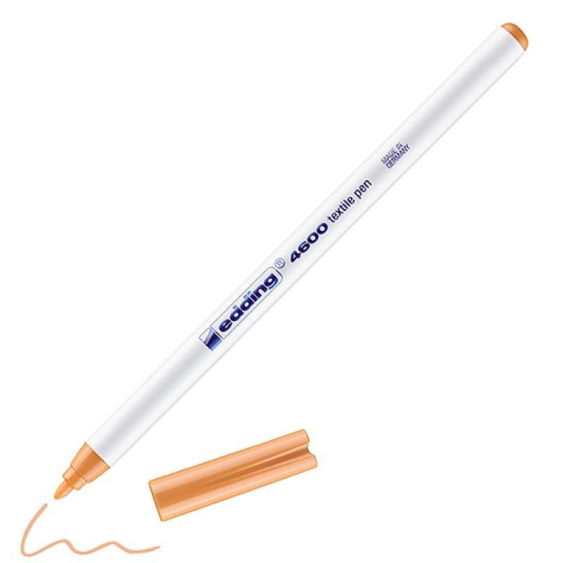 PAKIET Pisak tekstylny e-4600 EDDING, 1 mm, jasnopomarańczowy
