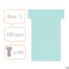 Karteczki T-Card Nobo, rozmiar 2, jasnoniebieskie, 100 sztuk