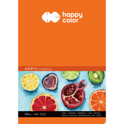 Blok do akrylu, Art., A3, 10 ark, 360g, Happy Color HA 7836 3040-A10