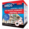 BROS elektryczny odstraszacz insektów z płynem na komary, muchy i mrówki
