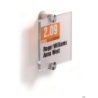 Tabliczka informacyjna Durable 105x105mm przezroczysta z folią do zadrukowania