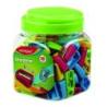 PAKIET Temperówka plastikowa KEYROAD Easy-Sharp, pojedyncza, w plastikowej tubie, mix kolorów