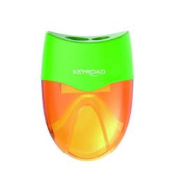 Temperówka plastikowa KEYROAD, podwójna, blister, mix kolorów