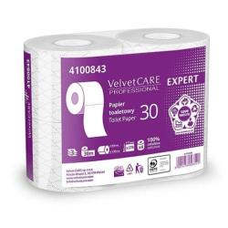 Papier toaletowy celulozowy VELVET Expert, 3-warstwowy, 4 rolki, biały - 3