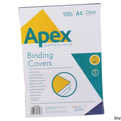 APEX okładki do bindowania PVC (przezroczyste) A4 op. 100szt. 6500001 FELLOWES - 1