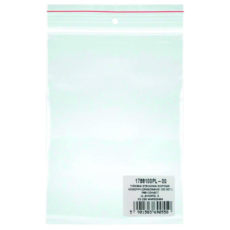 Torebka strunowa OFFICE PRODUCTS, LDPE, 90x200mm, 100szt., transparentna - 1