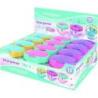 Temperówka plastikowa KEYROAD, pastel, potrójna, z pojemnikiem, display, mix kolorów, 12 szt. - 1