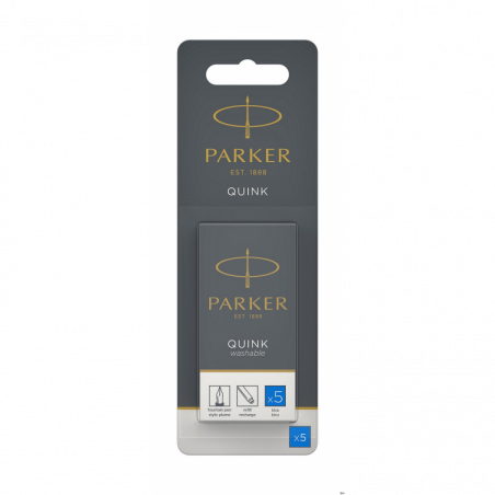 Naboje atramentowe QUINK STANDARD niebieskie zmywalne 5 sztuk PARKER