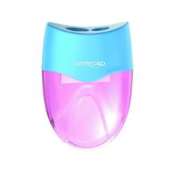 Temperówka plastikowa KEYROAD, pastel, podwójna, z pojemnikiem, blister, mix kolorów - 2