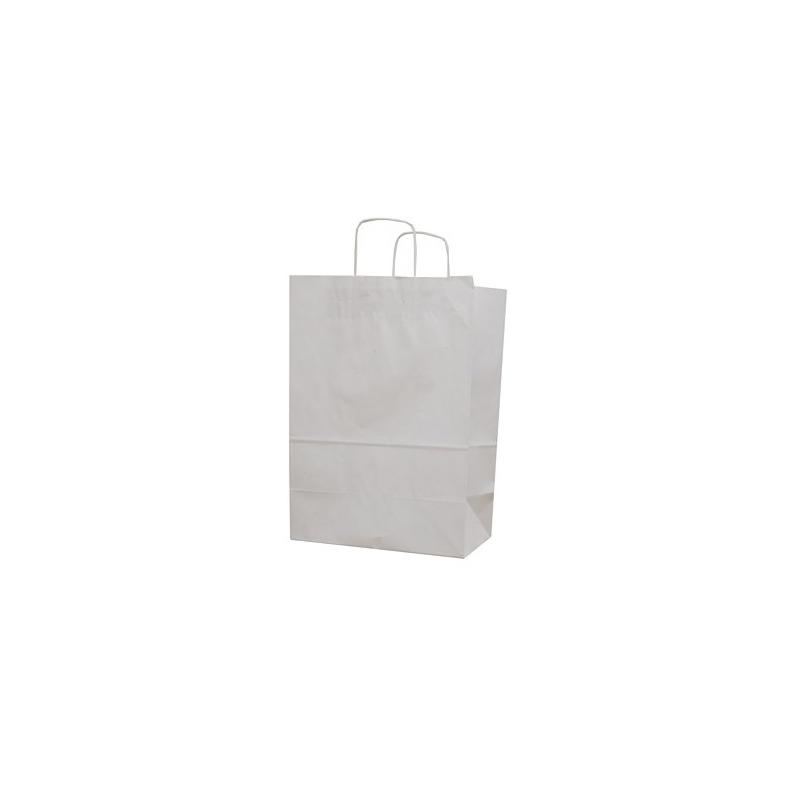 Torba papierowa ECOBAG 180x80x225mm biała ekologiczna - 1