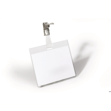 Identyfikator 60x90 mm z obrotowym klipem, przezroczysty (25) 800319 DURABLE - 1