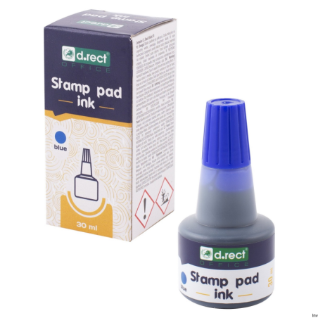 Tusz do stempli niebieski D.RECT 30ml 105304 LEVIATAN - 1