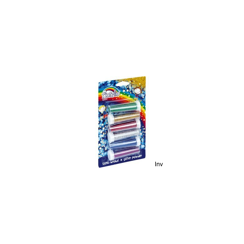 Brokat sypki FIORELLO GR-B6B62 6 kolorów x 6g w fiolce 170-2237