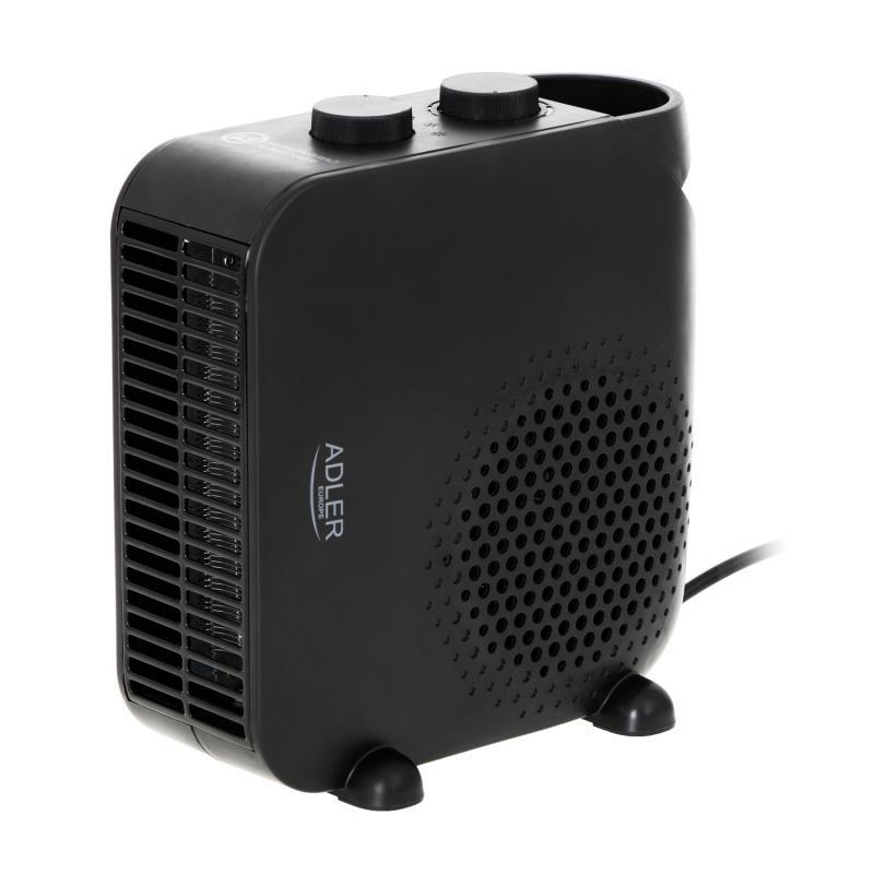 Termowentylator ADLER AD 7725b, z regulacją siły nadmuchu, czarny - 1