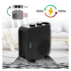 Termowentylator ADLER AD 7725b, z regulacją siły nadmuchu, czarny - 6