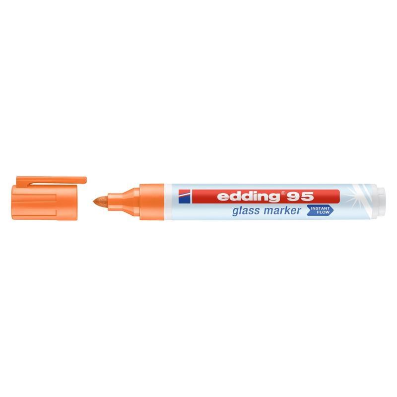 Marker do powierzchni szklanych E-95 EDDING, 1,5-3 mm, pomarańczowy, 10 szt. - 1