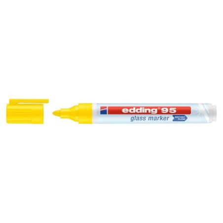 Marker do powierzchni szklanych E-95 EDDING, 1,5-3 mm, żółty, 10 szt. - 1