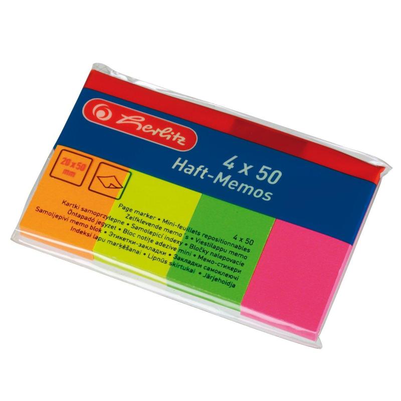 Kartki samoprzylepne indeksujące, 200 sztuk 790642 Herlitz - 1