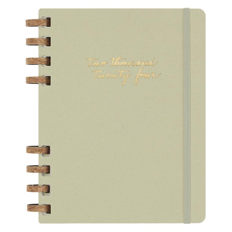Kalendarz na spirali MOLESKINE 2024, 12M, XL, twarda oprawa, crush kiwi - 1