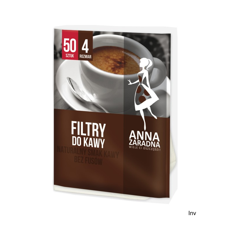 Filtr do kawy nr 4 , 50 sztuk ANNA ZARADNA - 1