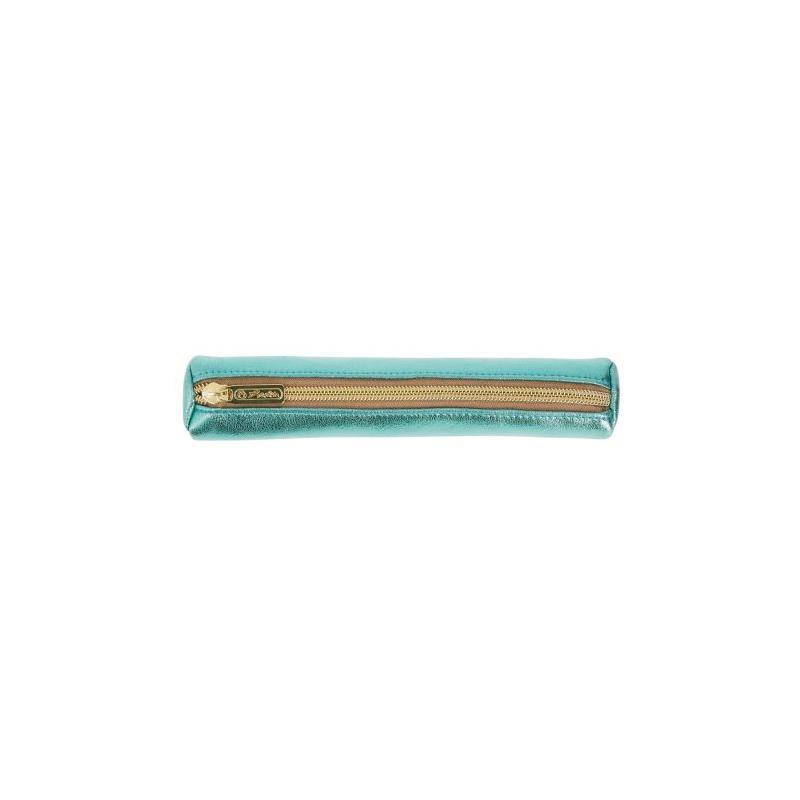 Piórnik kosmetyczka okrągła metalic turkus 50039098 Herlitz - 1