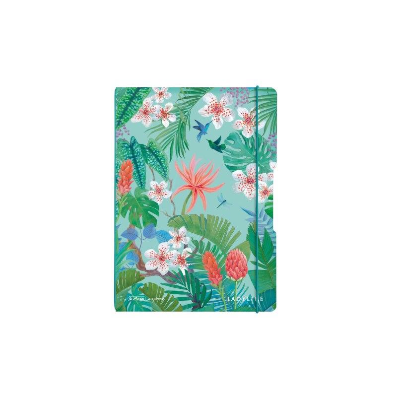 Notatnik A4 2x40 kartek linnia/kratka PP flex ladylike jungle 50044320 Herlitz - 1