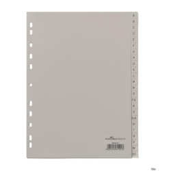 Przekładki PP A4 szare, nadr. indeks, A-Z, 24 części Szary 650810 DURABLE - 1
