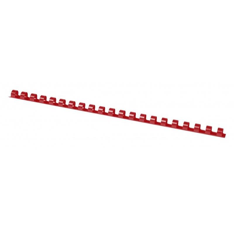 Grzbiety do bindowania OFFICE PRODUCTS, A4, 10mm (65 kartek), 100 szt., czerwone - 1