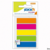 Zakładki indeksujące StickN 45x12 mm mix 5 kolorów neonowych