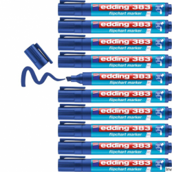 Marker Edding do flipchartów ścięty 1-5 mm niebieski z tuszem na bazie wody