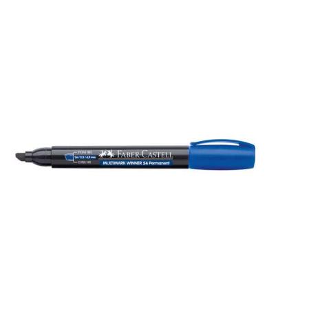 Marker permanentny ścięta końcówka FC157951 niebieski FABER CASTEL - 1