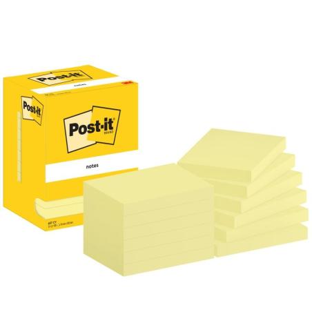 Karteczki samoprzylepne POST-IT (657), 102x76mm, 12x100 kart., żółte