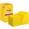 Karteczki samoprzylepne POST-IT Super Sticky (654-S), 76x76mm, 12x90 kart., żółte