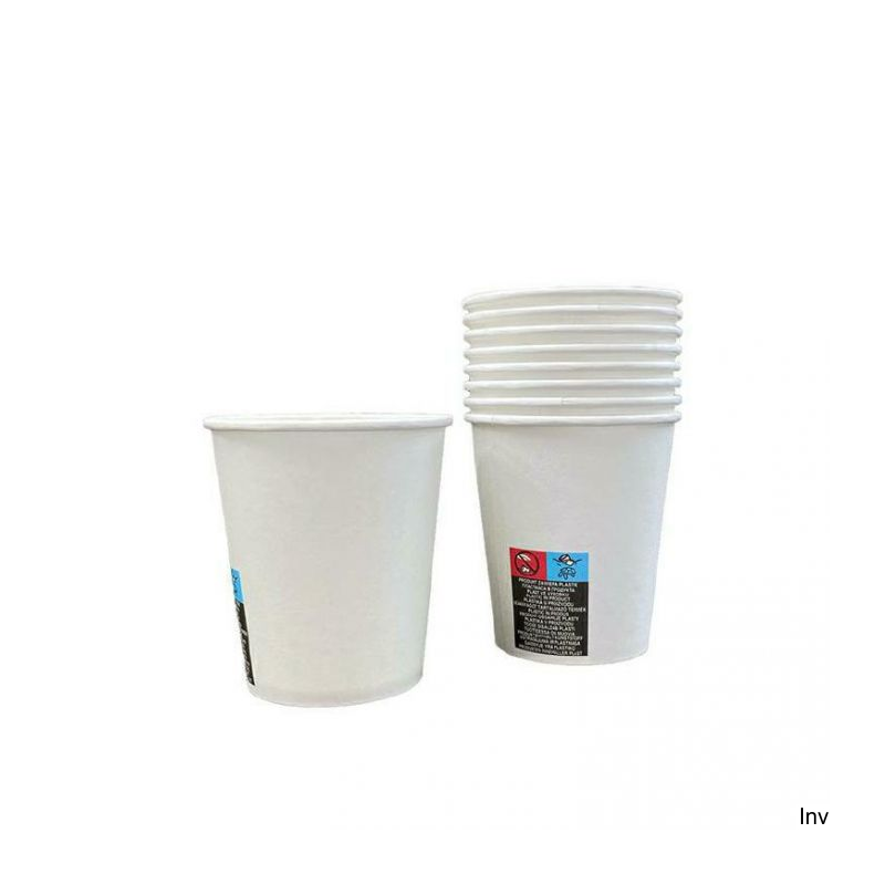Kubek papierowy biały 180 ml, opakowanie 100 sztuk, Papstar