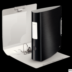 Segregator Leitz Active Style A4, 75 mm, czarny, mechanizm 180, z kieszonką i uchwytem na długopis
