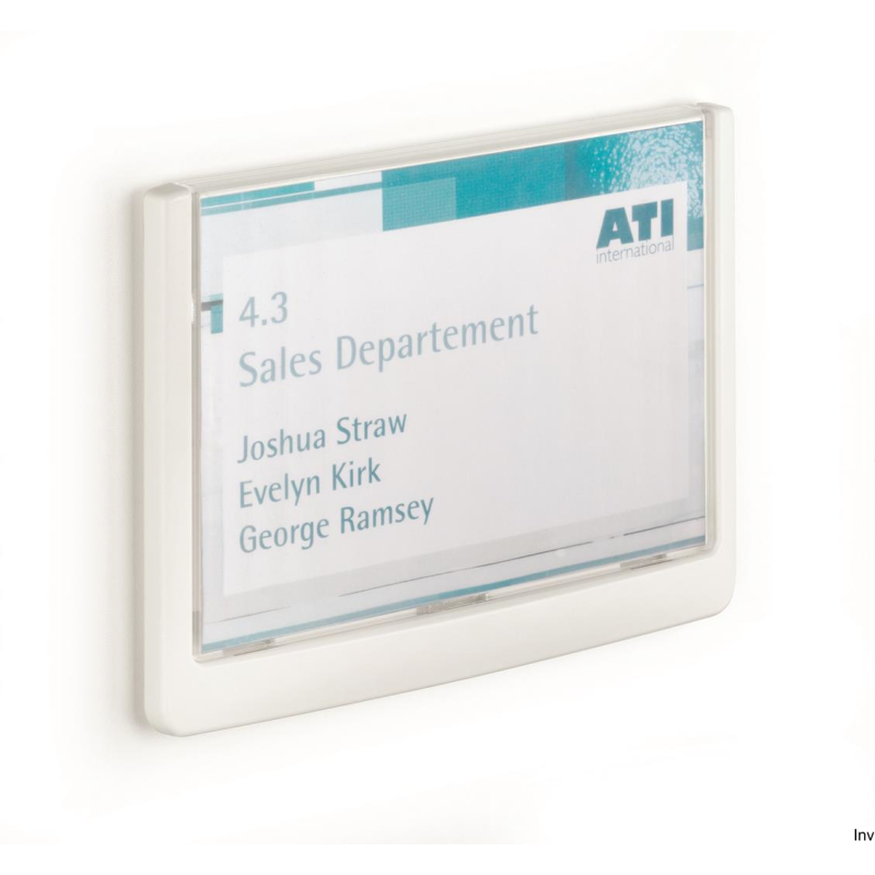 Tabliczka przydrzwiowa Durable Click Sign 149x105,5 mm Biała