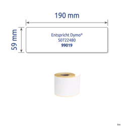 Etykiety Avery Zweckform 59 x 190 mm, białe, 110 sztuk w rolce do termodruku