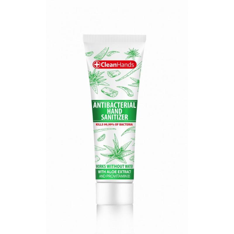 Antybakteryjny żel do rąk CLEAN HANDS, z aloesem i prowitaminą B5, 50 ml